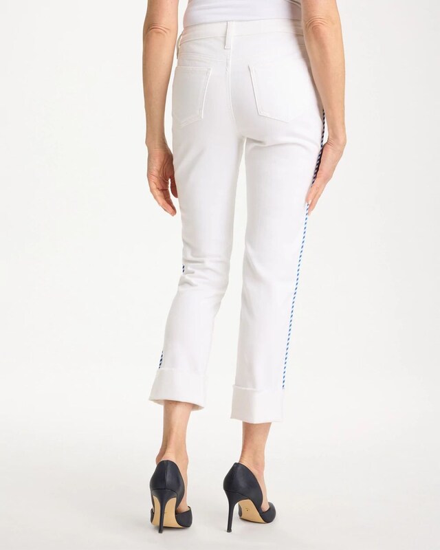 Girlfriend Roll Cuff Crop Jeans - image 3